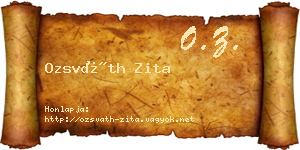 Ozsváth Zita névjegykártya